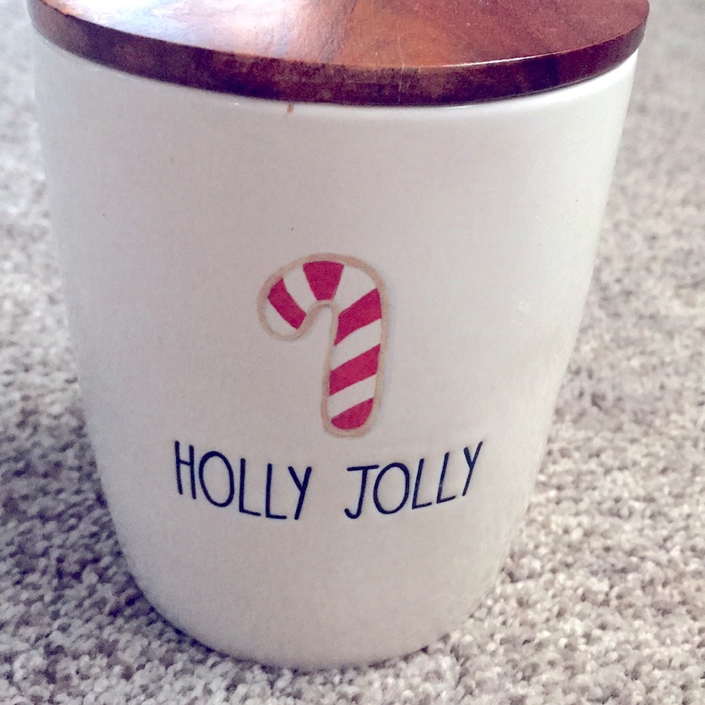 RAE DUNN “Holly Jolly” Canister